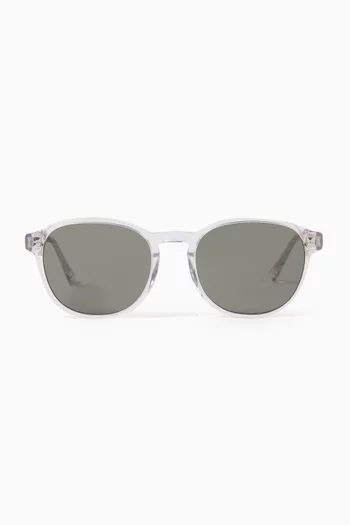 Ryan Round Sunglasses in Acetate