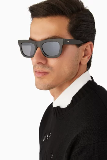 Don Rectangle Sunglasses in Acetate