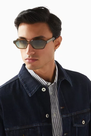 Anthony Hexagonal Sunglasses in Acetate