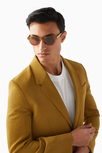 Bille Round Sunglasses in Acetate