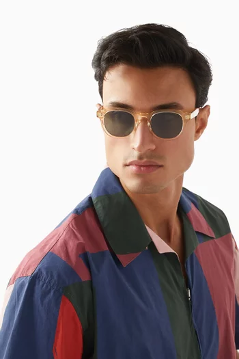 Bille Round Sunglasses in Acetate