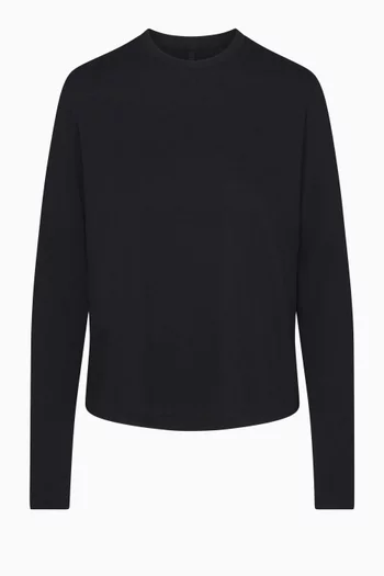 Relaxed Long-sleeve T-shirt in Cotton-blend
