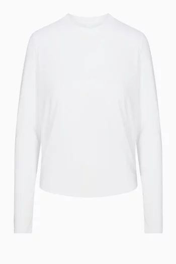 Relaxed Long-sleeve T-shirt in Cotton-blend