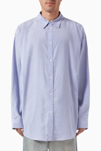 Oversized Fluid Shirt in Poplin