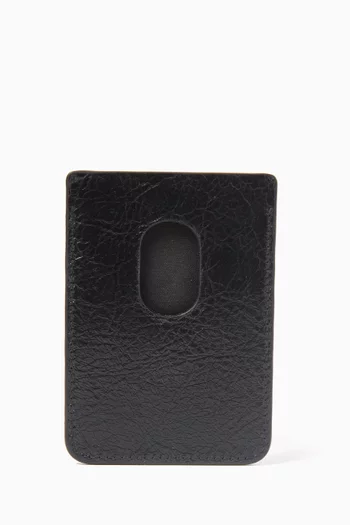 Monaco Magnet Card Holder in Arena Lambskin