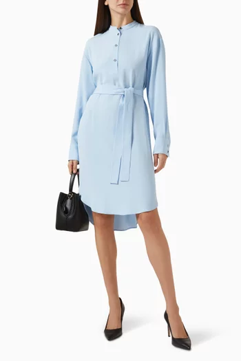 Dabime Belted Mini Dress in Satin
