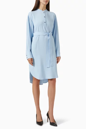 Dabime Belted Mini Dress in Satin