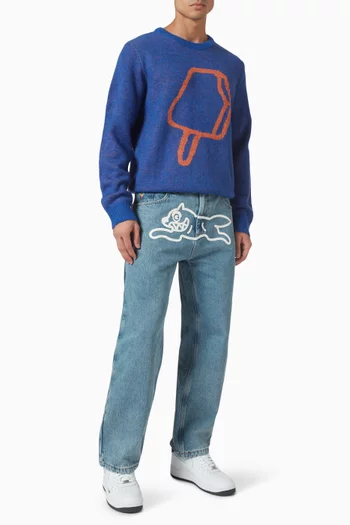 Popsicle Crewneck Sweater in Wool Blend