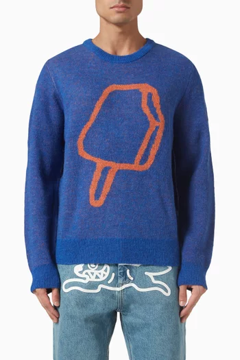 Popsicle Crewneck Sweater in Wool Blend