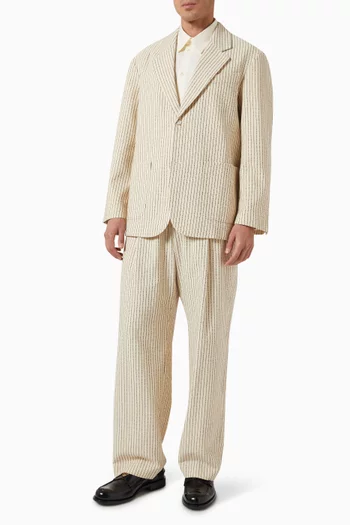Pinstripe Blazer in Cotton-blend