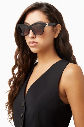 Square Frame Sunglasses in Acetate