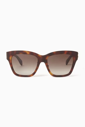 Square Frame Sunglasses in Acetate