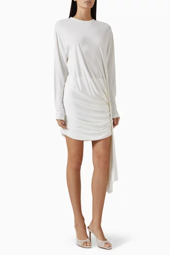 Side-drape Mini Dress in Jersey