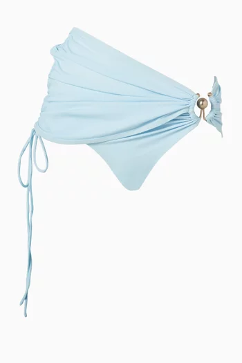 Ruched Orbit Skirt Briefs in Lycra