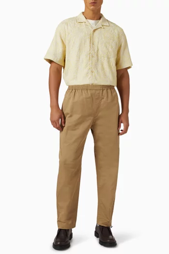 Gioia Paisley-embroidered Shirt in Linen-blend