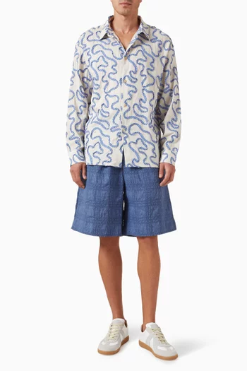 Saleh Shorts in Seersucker