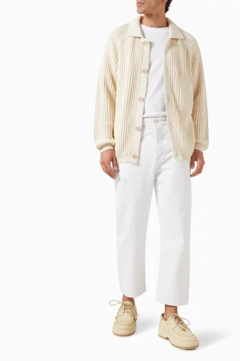 Juhi Blouson Cardigan in Cotton Knit