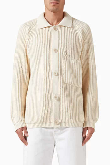 Juhi Blouson Cardigan in Cotton Knit