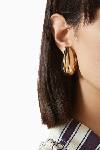 Wave Earrings in 18kt Gold-plated Brass