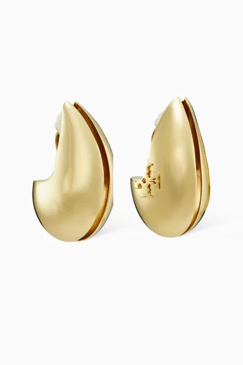 Wave Earrings in 18kt Gold-plated Brass