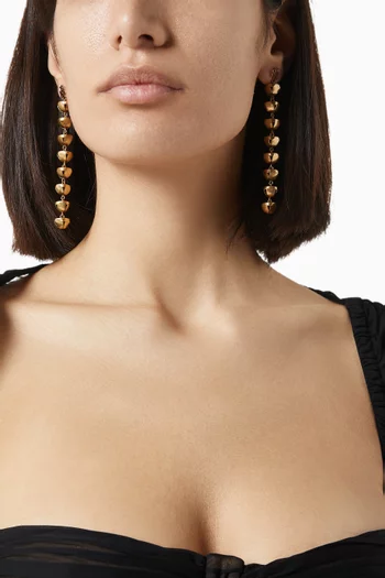 Bell Linear Earrings in 18kt Rose Gold-plated Brass