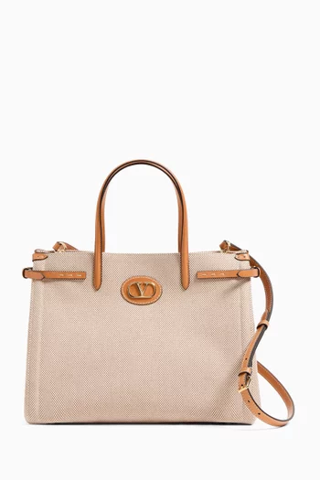 Medium Antibes Shopping Bag in Canvas