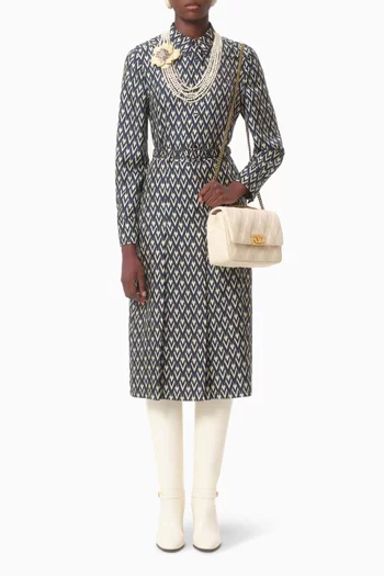Toute la V Pleated Skirt in Twill