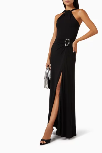 فستان سمارا طويل فيسكوز مطاطي