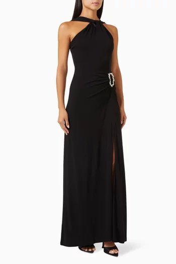 فستان سمارا طويل فيسكوز مطاطي