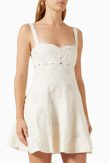 Odette Mini Dress in Jacquard