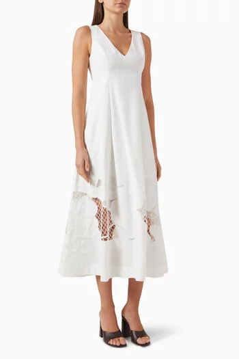 Elanora Midi Dress in Linen Blend
