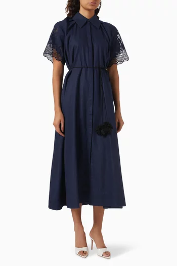 Florentina Midi Dress in Linen Blend