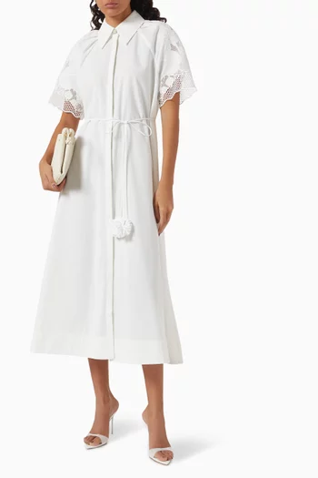 Florentina Midi Dress in Linen Blend