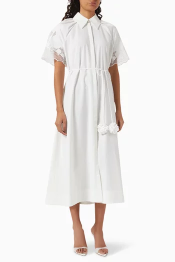 Florentina Midi Dress in Linen Blend