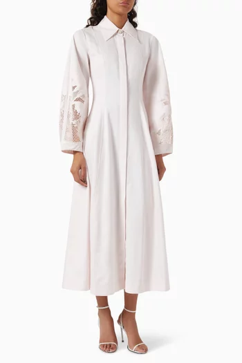 Frida Midi Dress in Cotton Satin