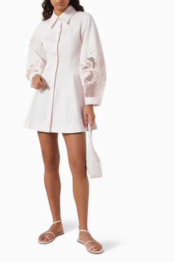 Indra Mini Dress in Cotton Satin
