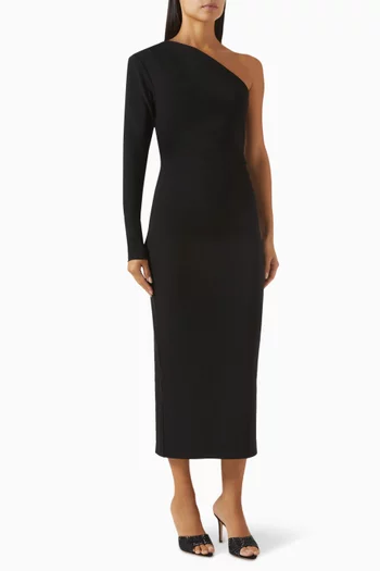 Valley One-shoulder Dress in Jersey