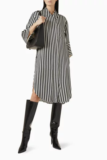 Noe Striped Shirt Dress in Viscose