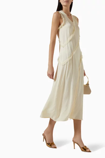 Ryleigh Midi Dress in Matte Crepe