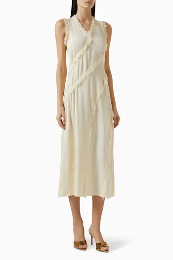 Ryleigh Midi Dress in Matte Crepe