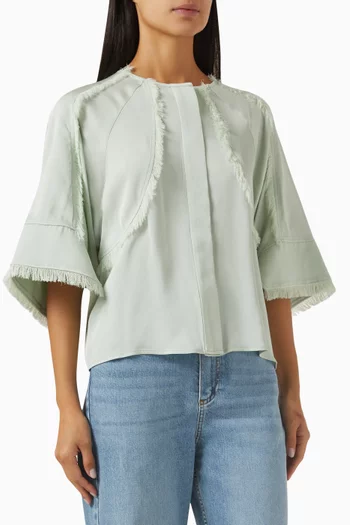 Zelie Shirt in Matte Crepe