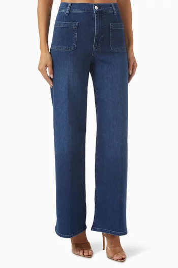 Le Slim Palazzo Jeans in Denim