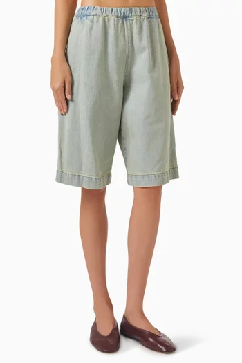 Marine Bermuda Shorts in Cotton-linen