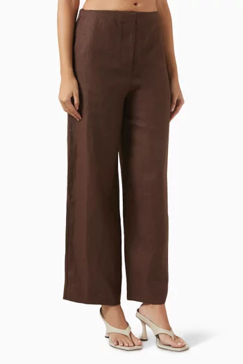 Meave Straight-leg Pants in Cotton Blend