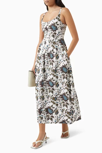 Sanne Midi Dress in Linen