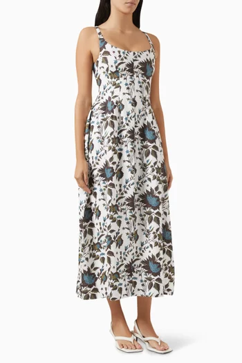 Sanne Midi Dress in Linen