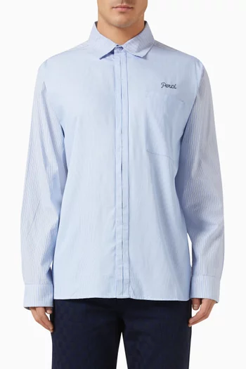 Patchwork Stripe Pearce Shirt in Cotton