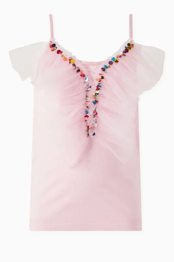 Glitter Dots Top in Cotton