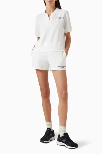 شورت مطرز بشعار إدين قطن تيري