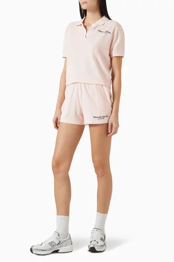 تي شيرت بولو مطرز بشعار إدين قطن تيري